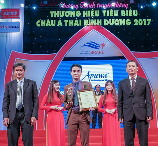 Công ty TNHH Apuwa nhận giải thưởng TOP 50 Thương hiệu tiêu biểu Châu Á - Thái Bình Dương
